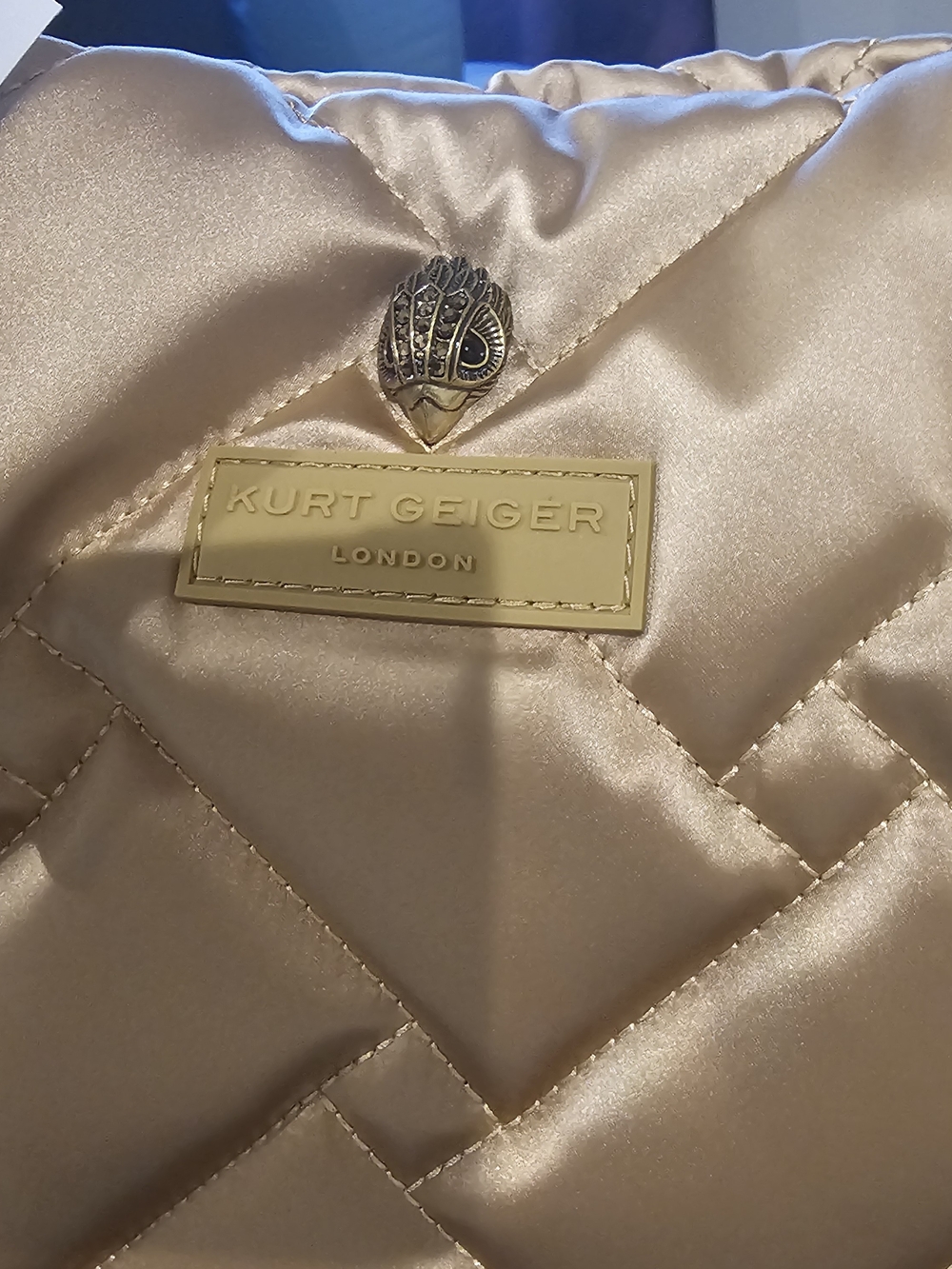 Kurt Geiger Gold Quilted Tote Bag - Picture 5 of 5